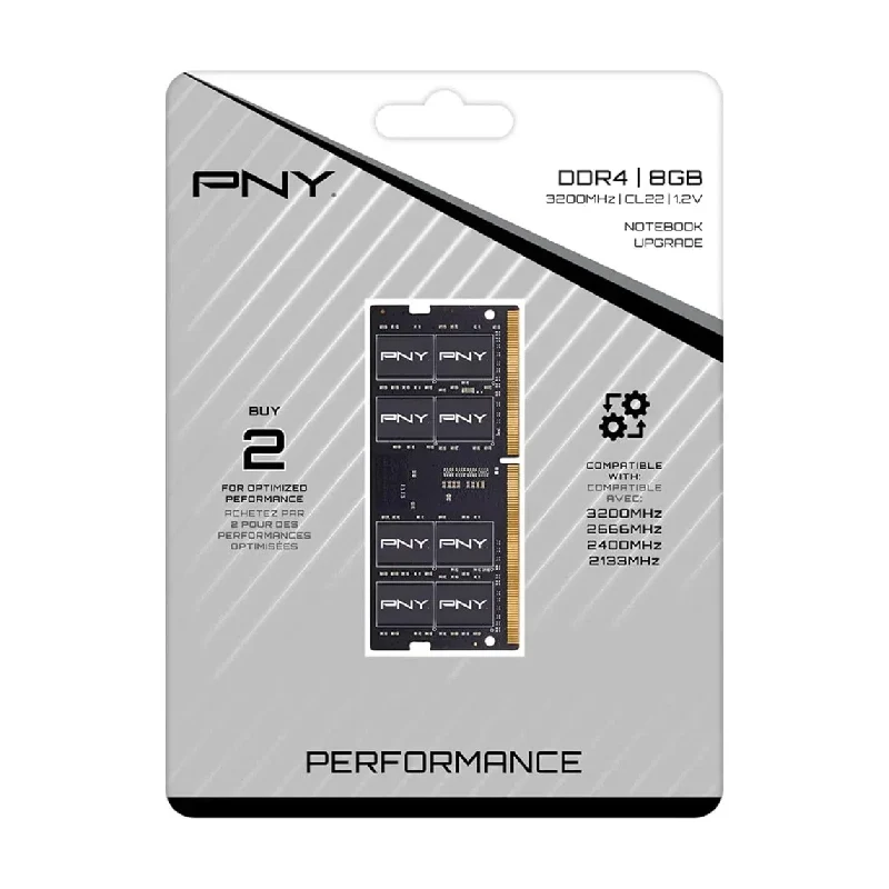 ذاكرة وصول عشوائي للابتوب بي إن واي، بسعة 8 جيجابايت، DDR4، بتردد 3200 ميجاهرتز
