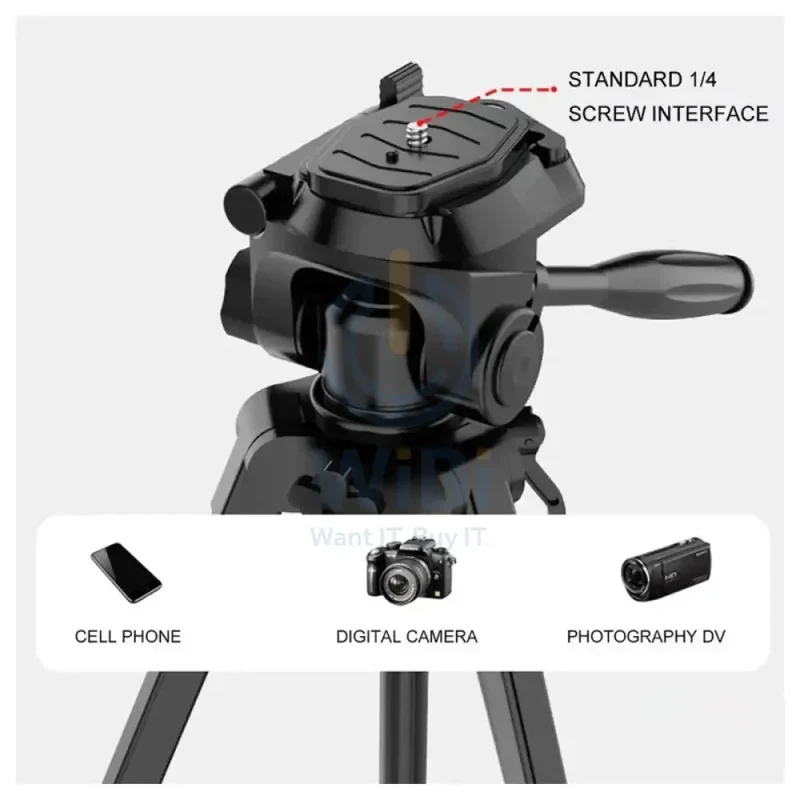 Earldom EH102 Tripod For Mobile And Cameras - Black