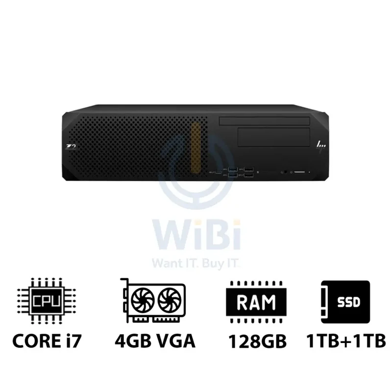 HP Z2 G9 SFF Workstation - i7-13700K 3.40GHz / 16-Cores / 128GB / 1TB + 1TB (NVMe M.2 SSD) / T400 4GB VGA / Win 11 Pro / 3YW