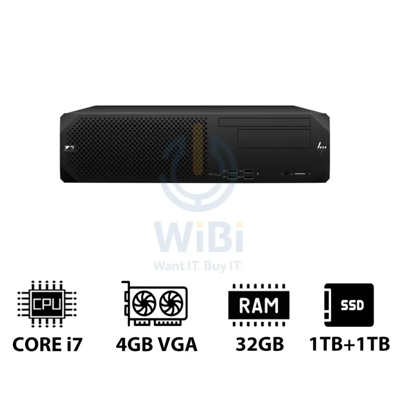 HP Z2 G9 SFF Workstation - i7-13700K 3.40GHz / 16-Cores / 32GB / 1TB + 1TB (NVMe M.2 SSD) / T400 4GB VGA / Win 11 Pro / 3YW