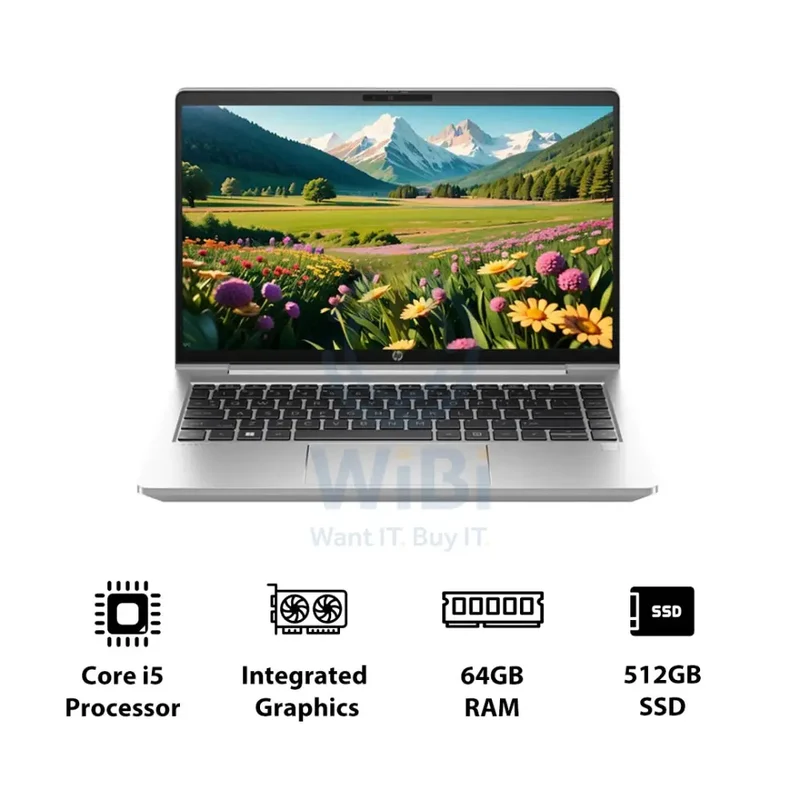 HP ProBook 440 G10 - 14.0" FHD / i5 / 64GB / 512GB (NVMe M.2 SSD) / DOS (Without OS) / 1YW - Laptop