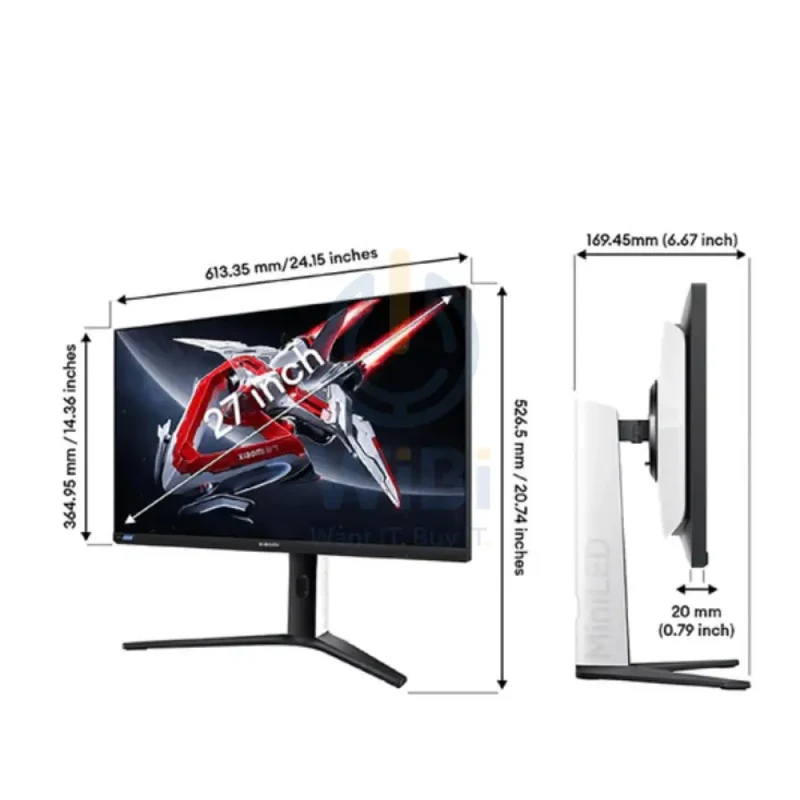 Xiaomi G Pro 27i Mini LED Gaming Monitor - 27-inch / 1ms / 180Hz Refresh Rate / 2x DP Port / 2x HDMI - Monitor