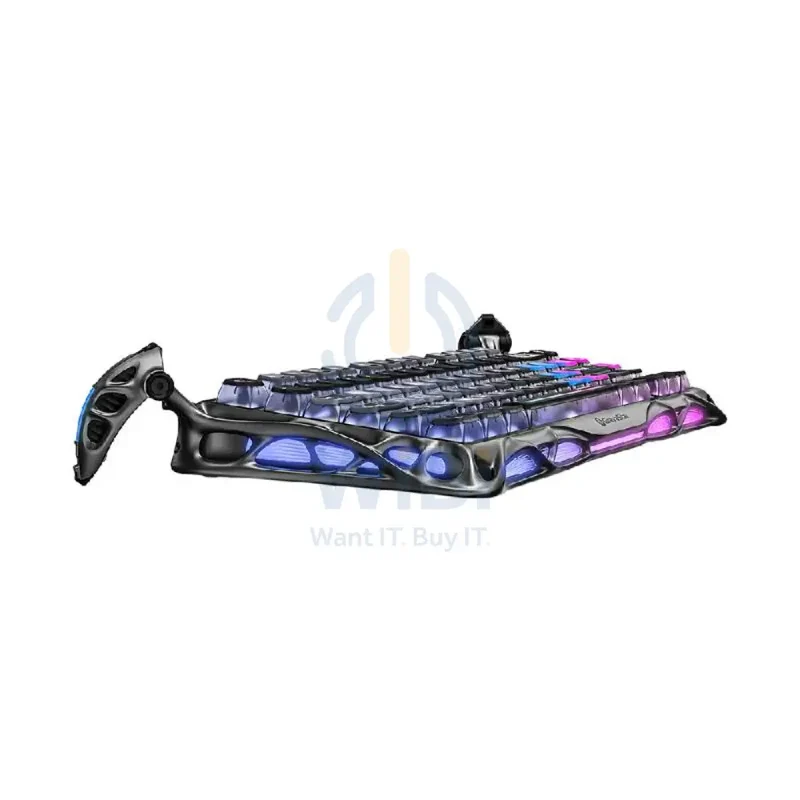 لوحة مفاتيح ألعاب ميكانيكية جرافاستار ميركوري K1 برو، بحجم 75%، لاسلكية، إصدار خاص، بتصميم سايبر بانك