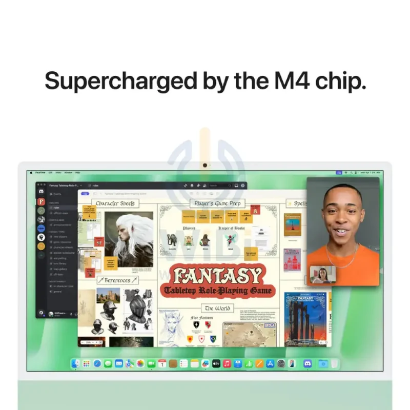 Apple iMac - 24" / M4 / 8-Core CPU / 8-Core GPU / 16 Core Neural Engine / 16GB RAM / 256GB SSD / Arb/Eng / Green / 1YW
