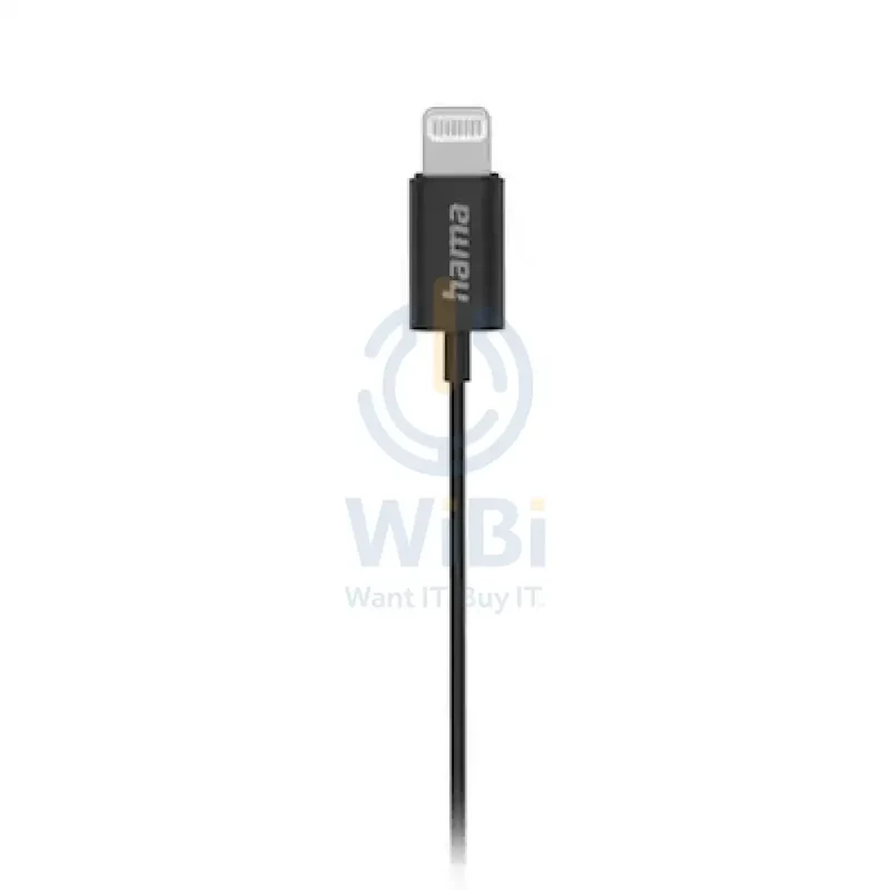 Hama Glow Earphones with Lightning Cable, Microphone - Black