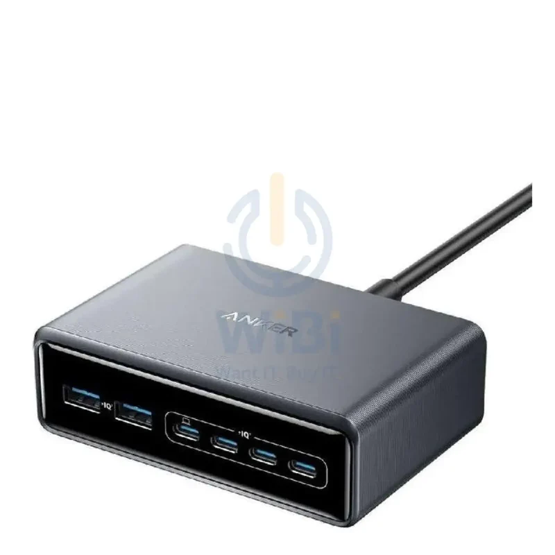 شاحن أنكر برايم - 200 واط / USB-A / USB-C / فضي
