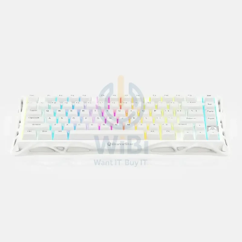 GravaStar Mercury K1 Lite 75% Wireless Mechanical Gaming Keyboard - Snow White