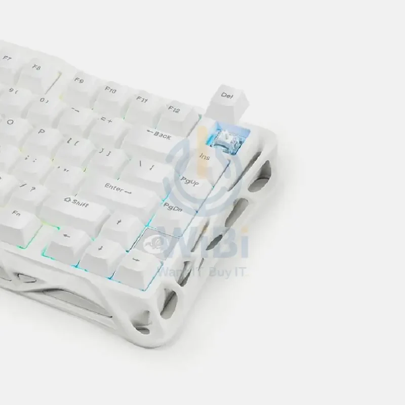 GravaStar Mercury K1 Lite 75% Wireless Mechanical Gaming Keyboard - Snow White