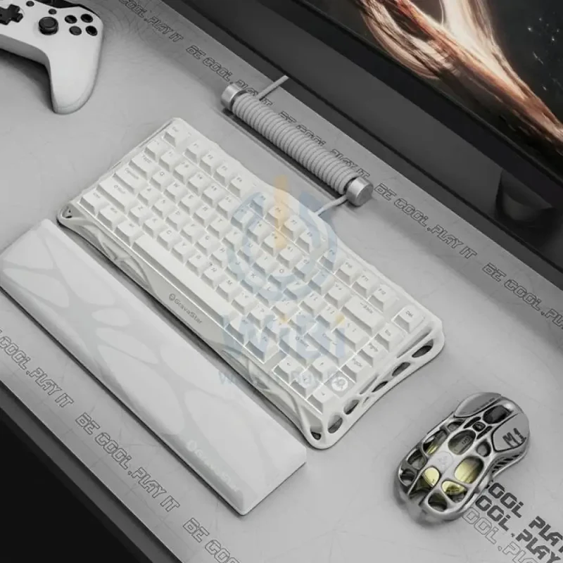 GravaStar Mercury K1 Lite 75% Wireless Mechanical Gaming Keyboard - Snow White
