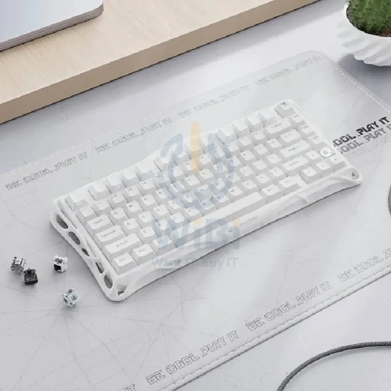 GravaStar Mercury K1 Lite 75% Wireless Mechanical Gaming Keyboard - Snow White