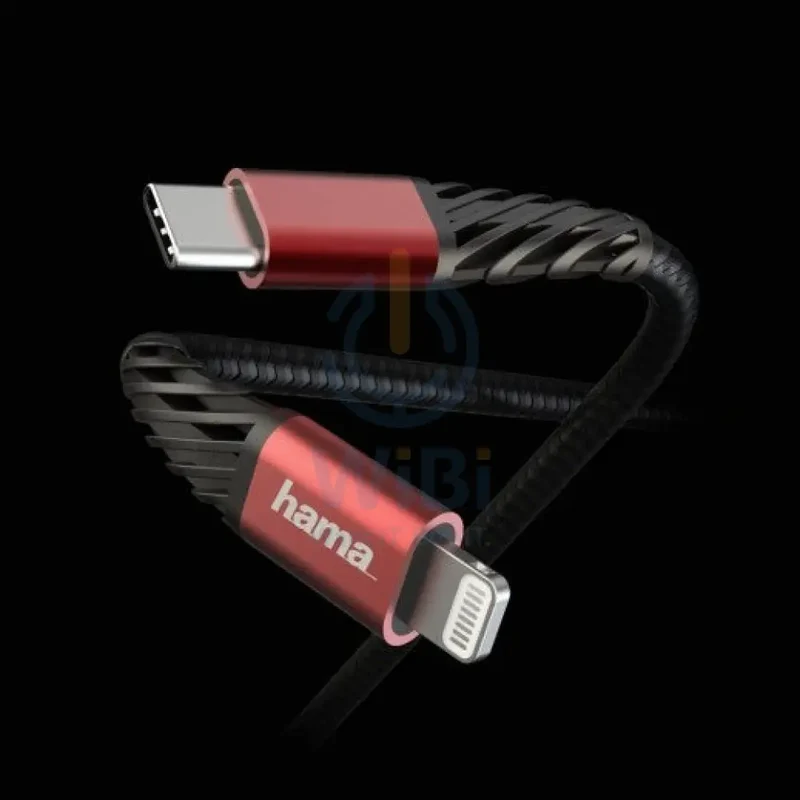 Hama Type-A to Lightning Charging-Data Cable 1.5 m - Black-Red