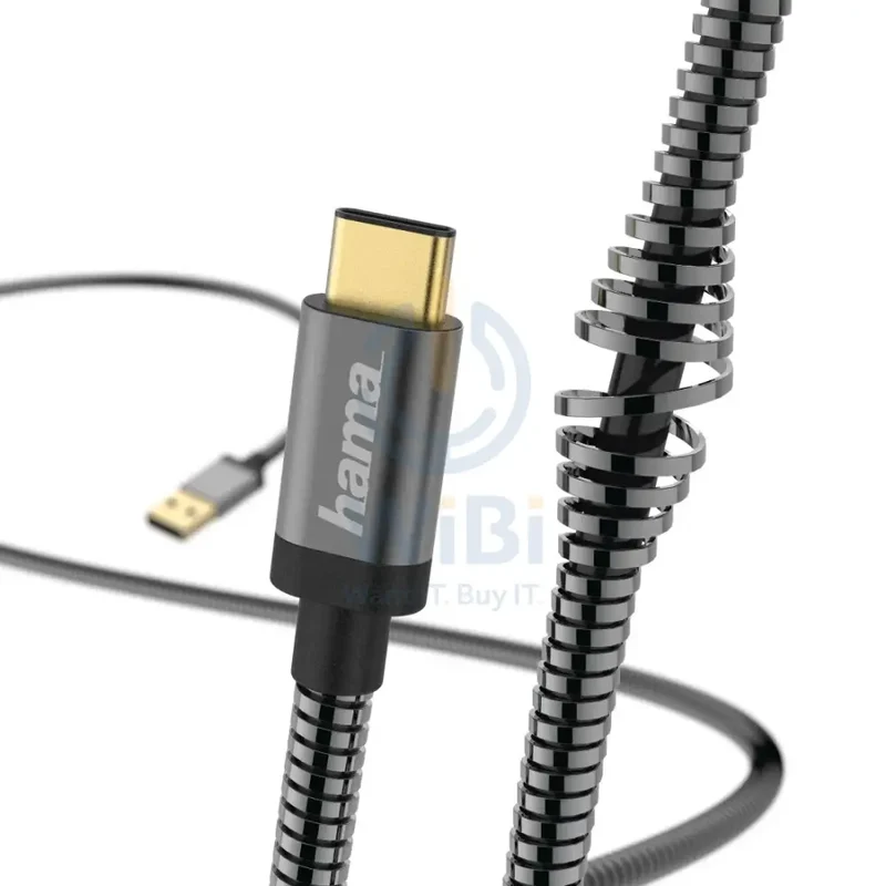 Hama Type-C to Type-C Charging-Data Cable 1.5 m Metal Anthracite