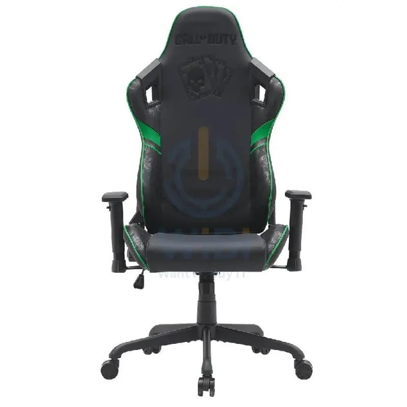 GameOn Call of Duty (COD) Gaming Chair with Adjustable 4D Armrest & Metal Base - Green/Black