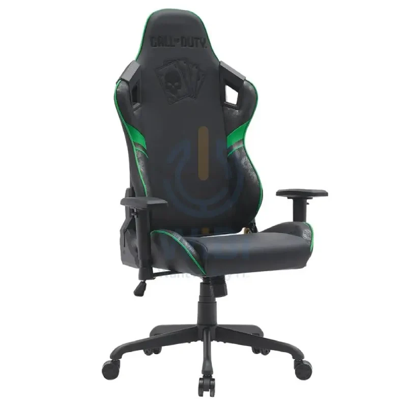 GameOn Call of Duty (COD) Gaming Chair with Adjustable 4D Armrest & Metal Base - Green/Black