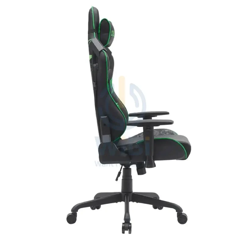 GameOn Call of Duty (COD) Gaming Chair with Adjustable 4D Armrest & Metal Base - Green/Black