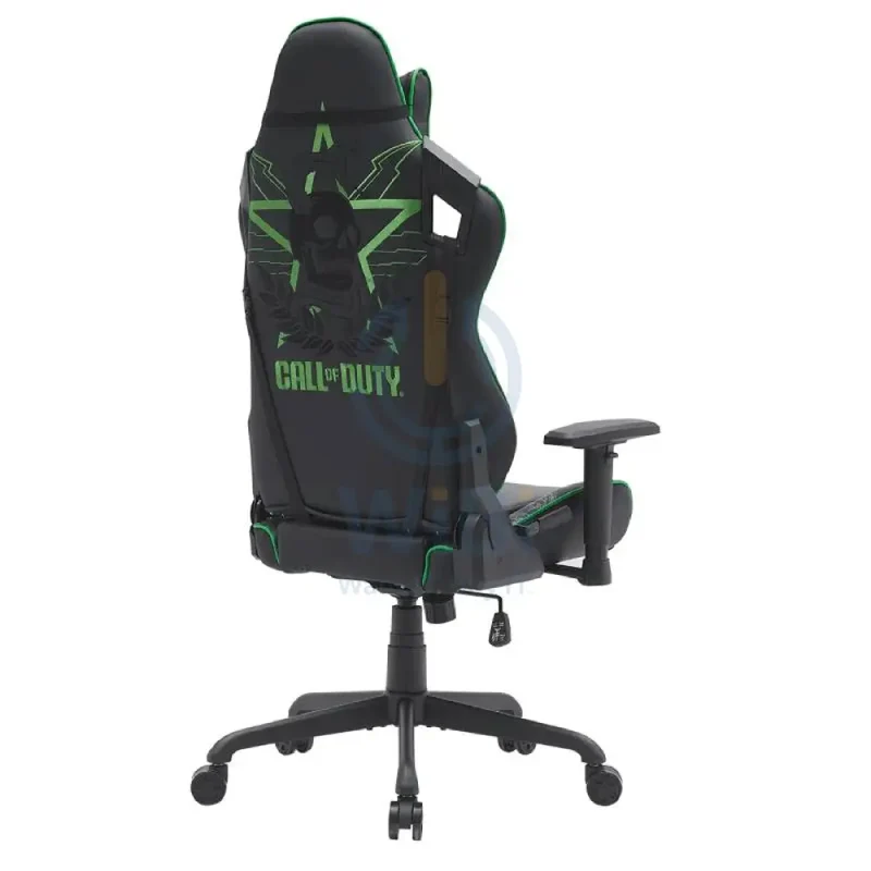GameOn Call of Duty (COD) Gaming Chair with Adjustable 4D Armrest & Metal Base - Green/Black