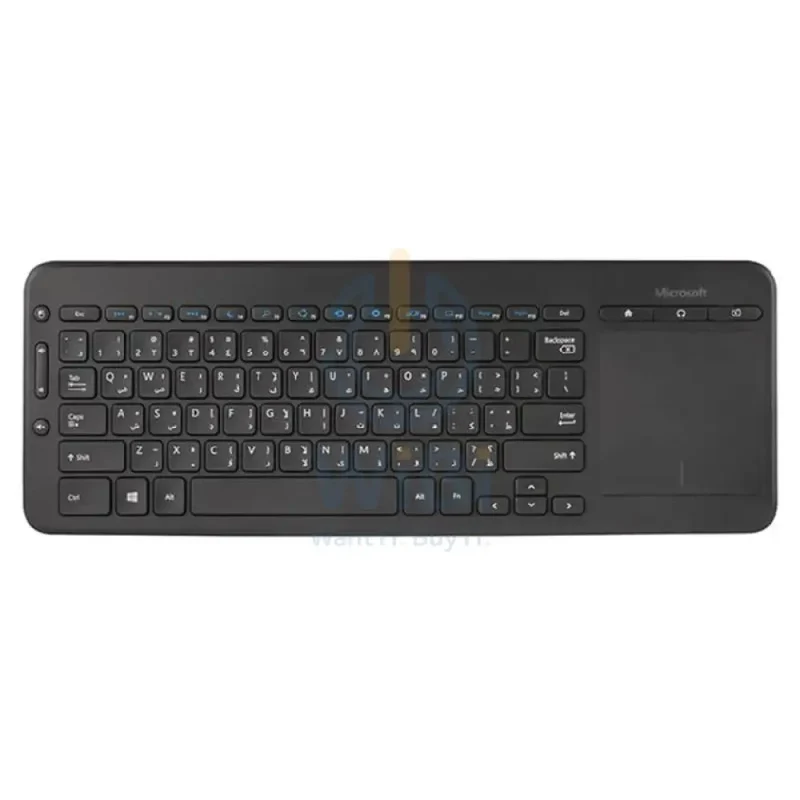 Microsoft Wireless AIO Media Keyboard - Wireless / Arabic/English / Black - Keyboard