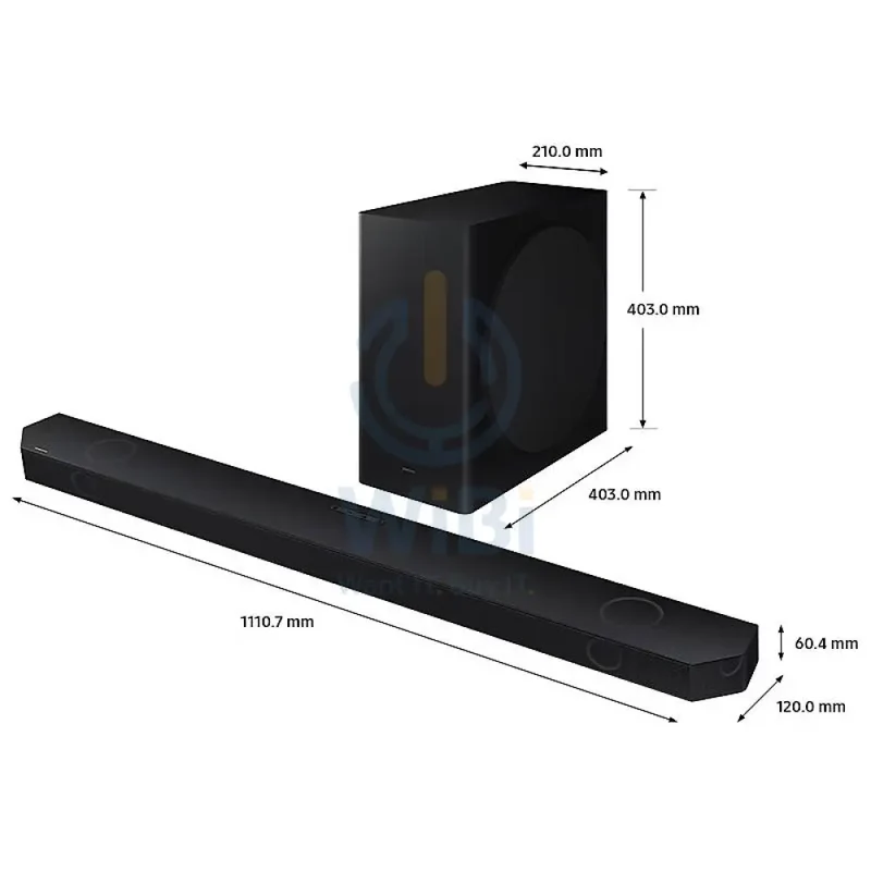 Samsung HW-Q800C 5.1.2ch Dolby Atmos Soundbar - ‎39‎W / Wireless / Black