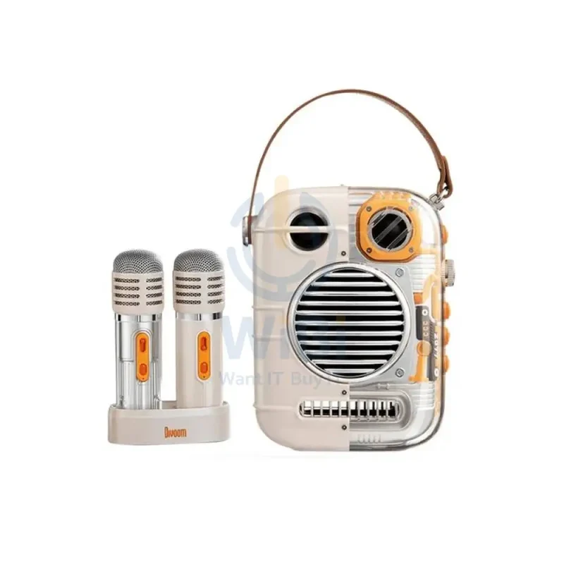 Divoom Spark-Pro Portable Bluetooth Speaker With Dual Microphone Karaoke Function - White