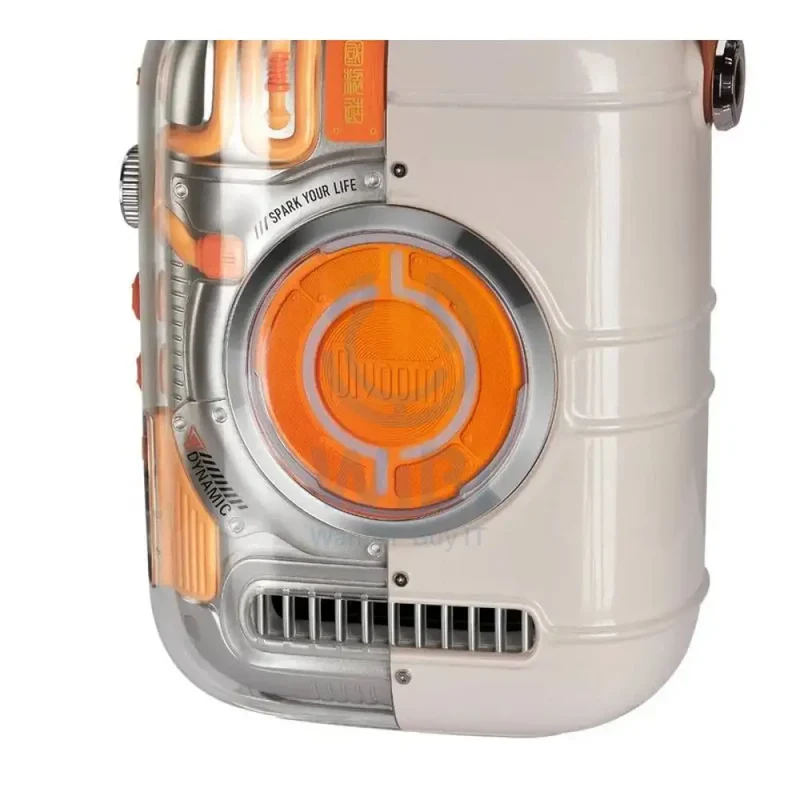Divoom Spark-Pro Portable Bluetooth Speaker With Dual Microphone Karaoke Function - White