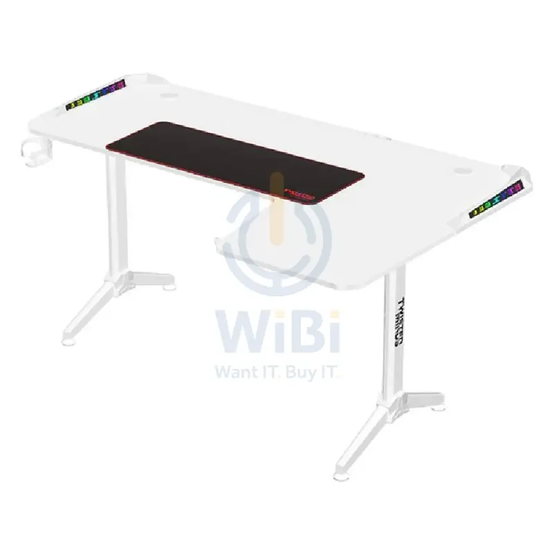 Twisted Minds WARRIOR L-Shaped RGB Gaming Desk - Right / White