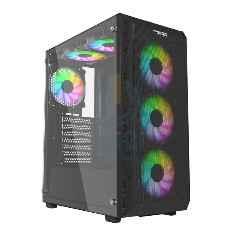 Twisted Minds Apex-03 Mid Tower ARGB Gaming Fan Case - Black