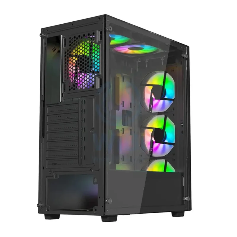 Twisted Minds Apex-03 Mid Tower ARGB Gaming Fan Case - Black