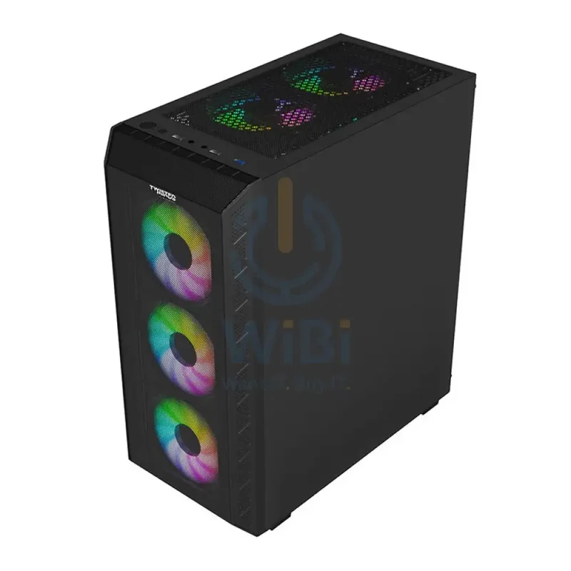 Twisted Minds Apex-03 Mid Tower ARGB Gaming Fan Case - Black