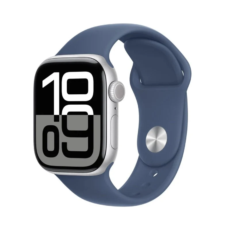 Apple Watch Series 10 with Sport Band - LTPO OLED / 64GB / 42mm / Medium/Large / Bluetooth / Wi-Fi / Denim