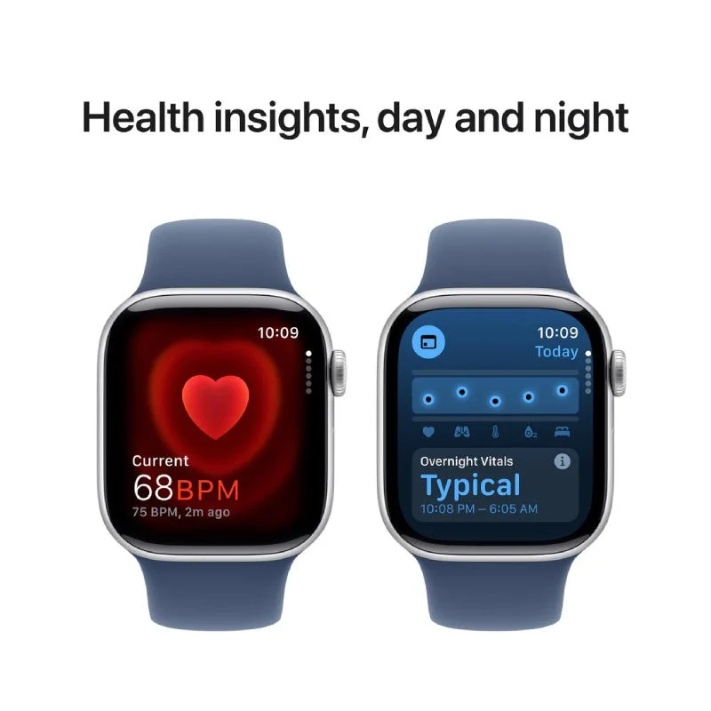 Apple Watch Series 10 with Sport Band - LTPO OLED / 64GB / 42mm / Medium/Large / Bluetooth / Wi-Fi / Denim