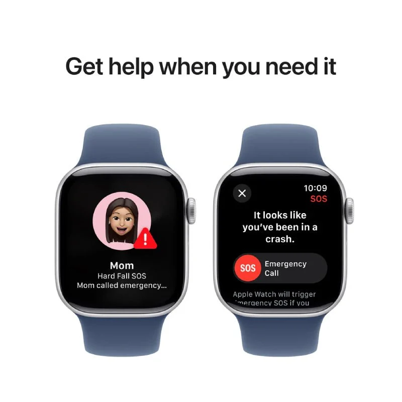 Apple Watch Series 10 with Sport Band - LTPO OLED / 64GB / 42mm / Small/Medium / Bluetooth / Wi-Fi / Cellular / Denim