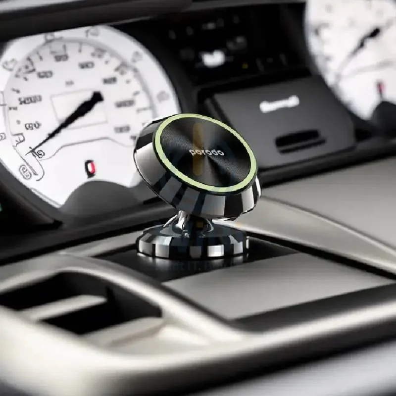 Porodo 3 Circular Discs Magnetic Car Mount - Black