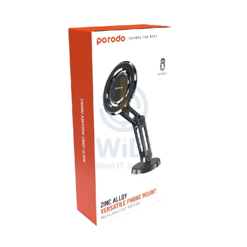 Porodo Zinc Alloy Versatile Phone Mount - Black