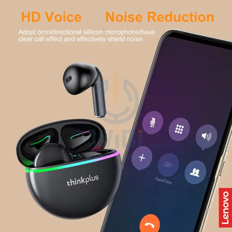 سماعات أذن لاسلكية لينوفو ثينك بلس لايف بودز XT97، أسود
