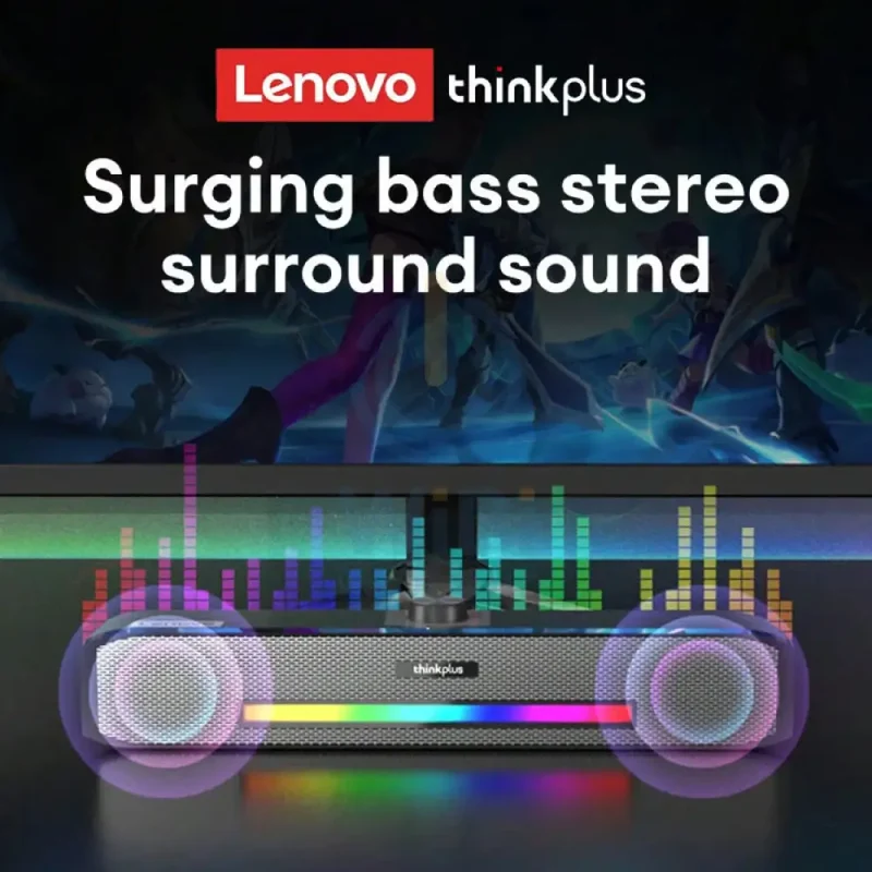 Lenovo Thinkplus TS33 Sound Bar - Bluetooth / 3.5mm / Black