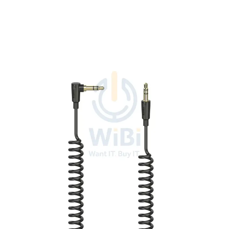 Hama 90° Flexi-Slim Spiral 3.5 mm Cable Plug - Plug, Stereo 1.5 m