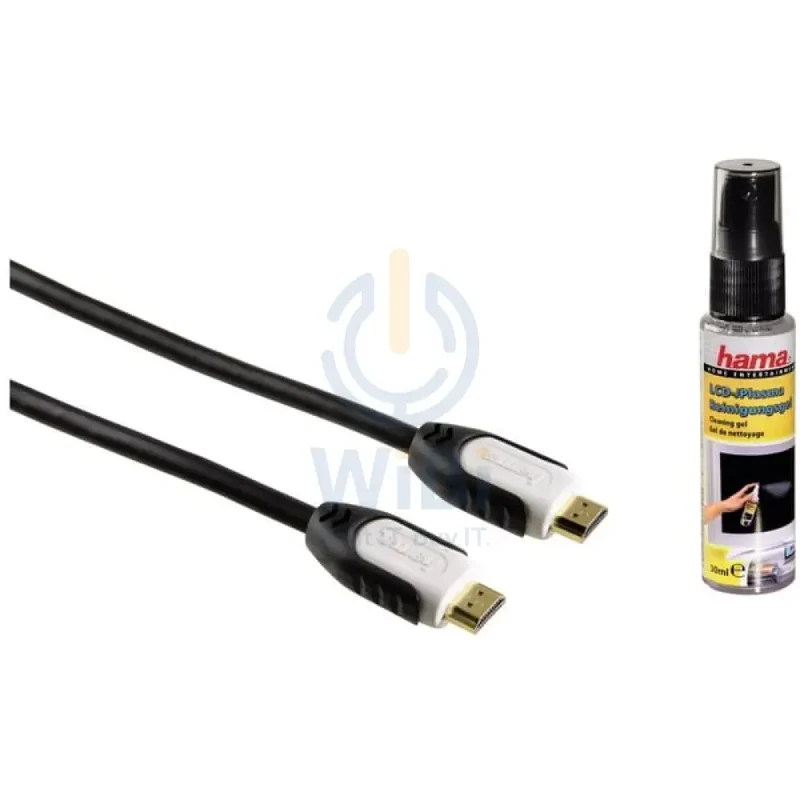 Hama High Speed HDMI Cable 1.5 m with LCD-Plasma Cleaning Gel
