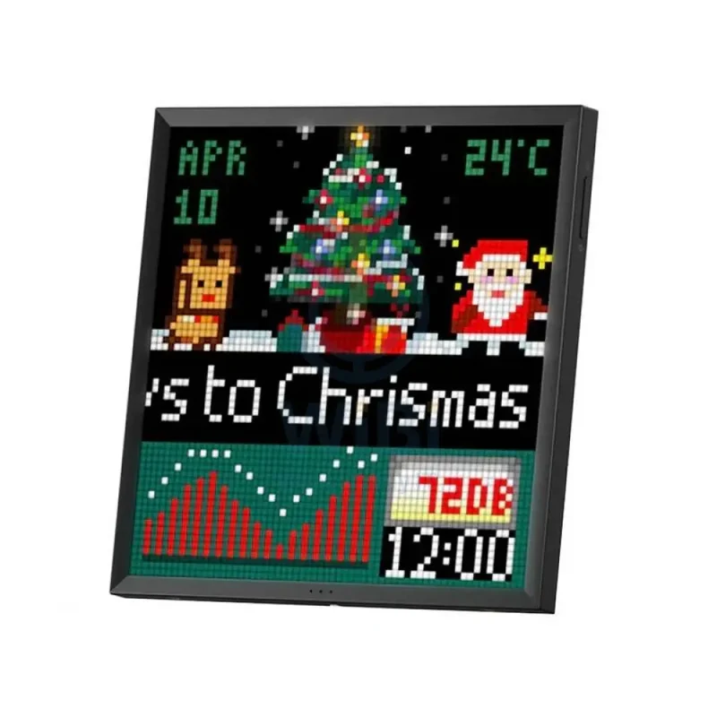 Divoom Pixoo-64 WiFi Pixel Art Cloud Display 64 X 64 LED Digital Frame - Black