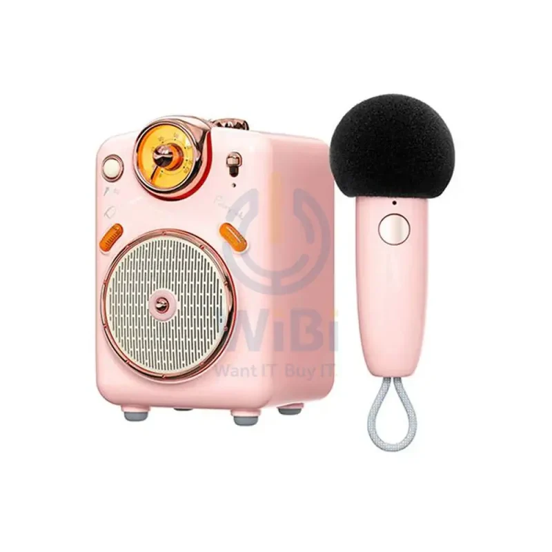 Divoom Fairy-OK Bluetooth Portable Speaker With Microphone Karaoke Function - Pink