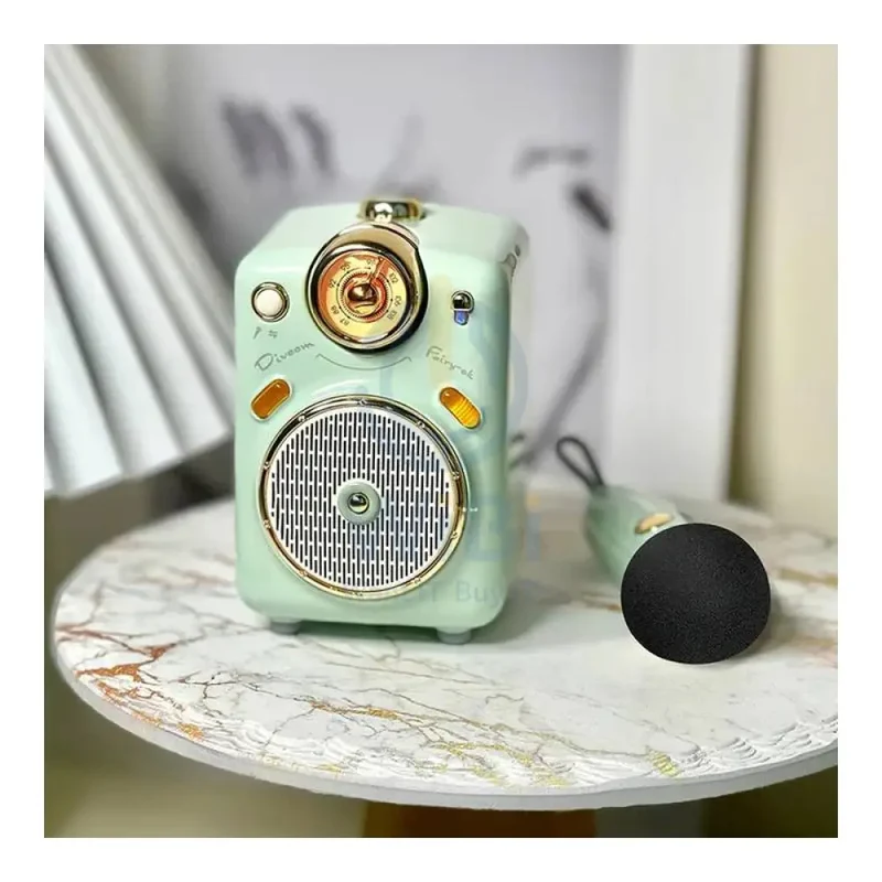 Divoom Fairy-OK Bluetooth Portable Speaker With Microphone Karaoke Function - Green