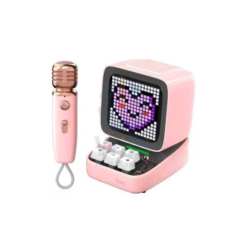 Divoom DitooMic Bluetooth Speaker With Microphone Karaoke Function - Pink