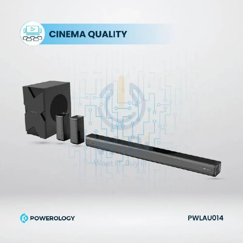 Powerology Home Theater System - 5.1CH / 370W / Bluetooth / Black