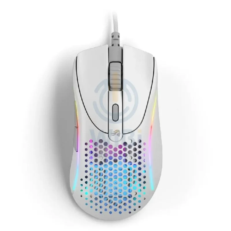 Glorious Model D2 Wired RGB Gaming Mouse - Matte White