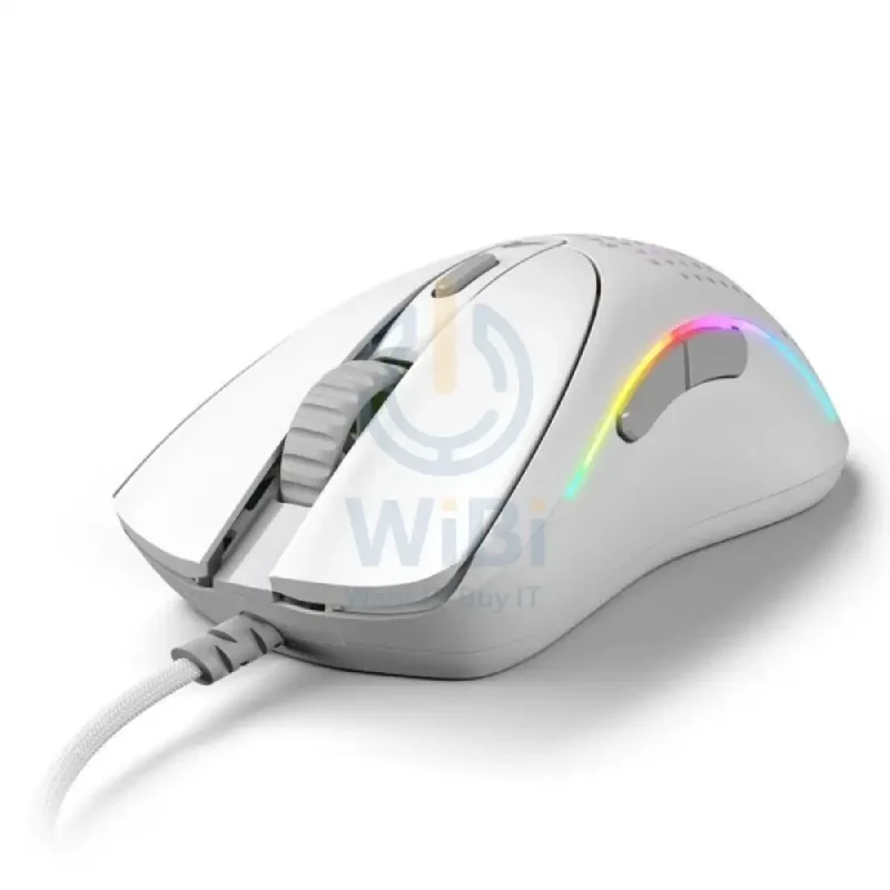 Glorious Model D2 Wired RGB Gaming Mouse - Matte White
