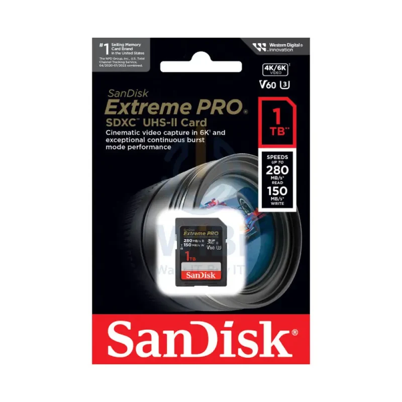 SanDisk Extreme PRO SDXC UHS-II Card - 1TB / Up to 280MB/s