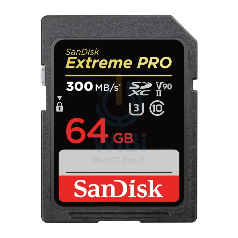 SanDisk Extreme PRO SDHC and SDXC UHS-II Cards - 64GB / Up to 300MB/s
