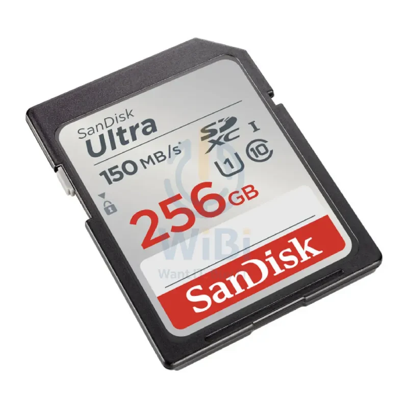 بطاقة ذاكرة سان ديسك ألترا SDHC UHS-I وSDXC UHS-I، بسعة 256 جيجابايت، بسرعة تصل إلى 150 ميجابايت/ثانية