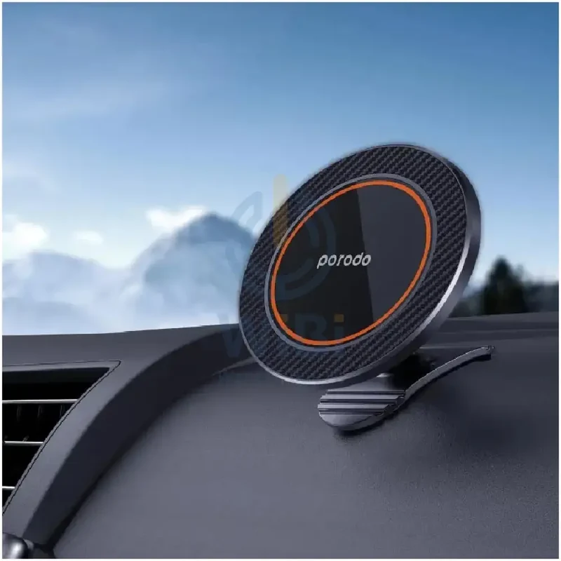 Porodo Stick-On MagSafe All-Purpose Smooth Swivel Phone Mount - Black