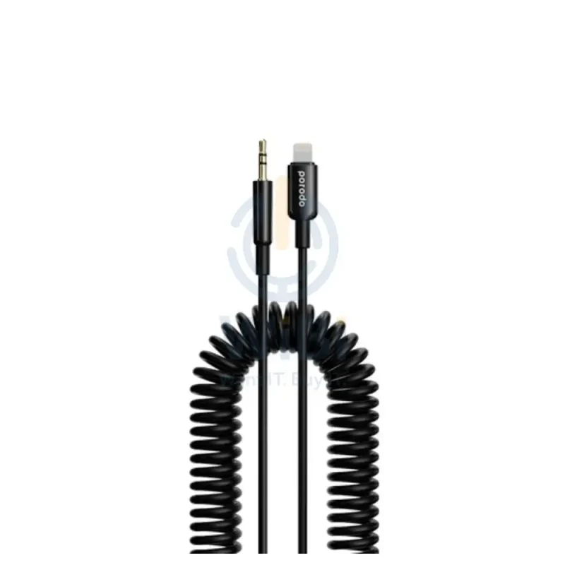 Porodo Audio Data Cable - 1.2M / Lightning / 3.5mm Jack / Black