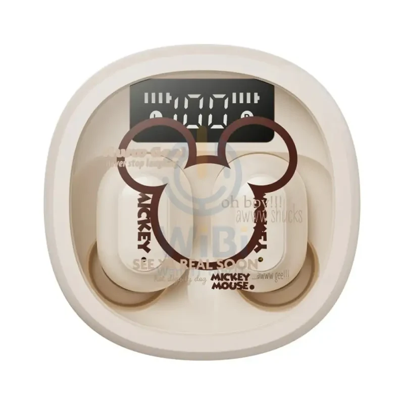 سماعة رأس لاسلكية ديزني QS-HWT02 ببلوتوث - ميكي أبيض